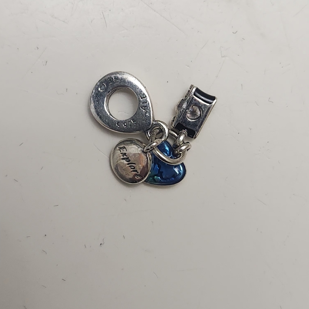 Silver and Blue Charm Set